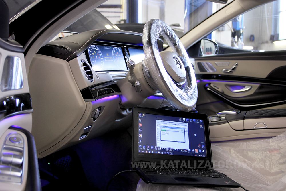 Удаление катализаторов на Mercedes-Benz Maybach S-Класс I (X222) - Катализаторов.НЕТ
